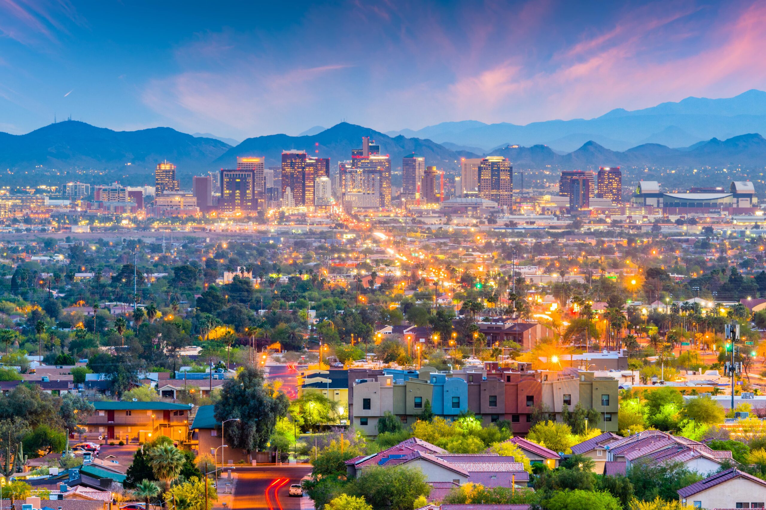 Phoenix Arizona Night Skyline