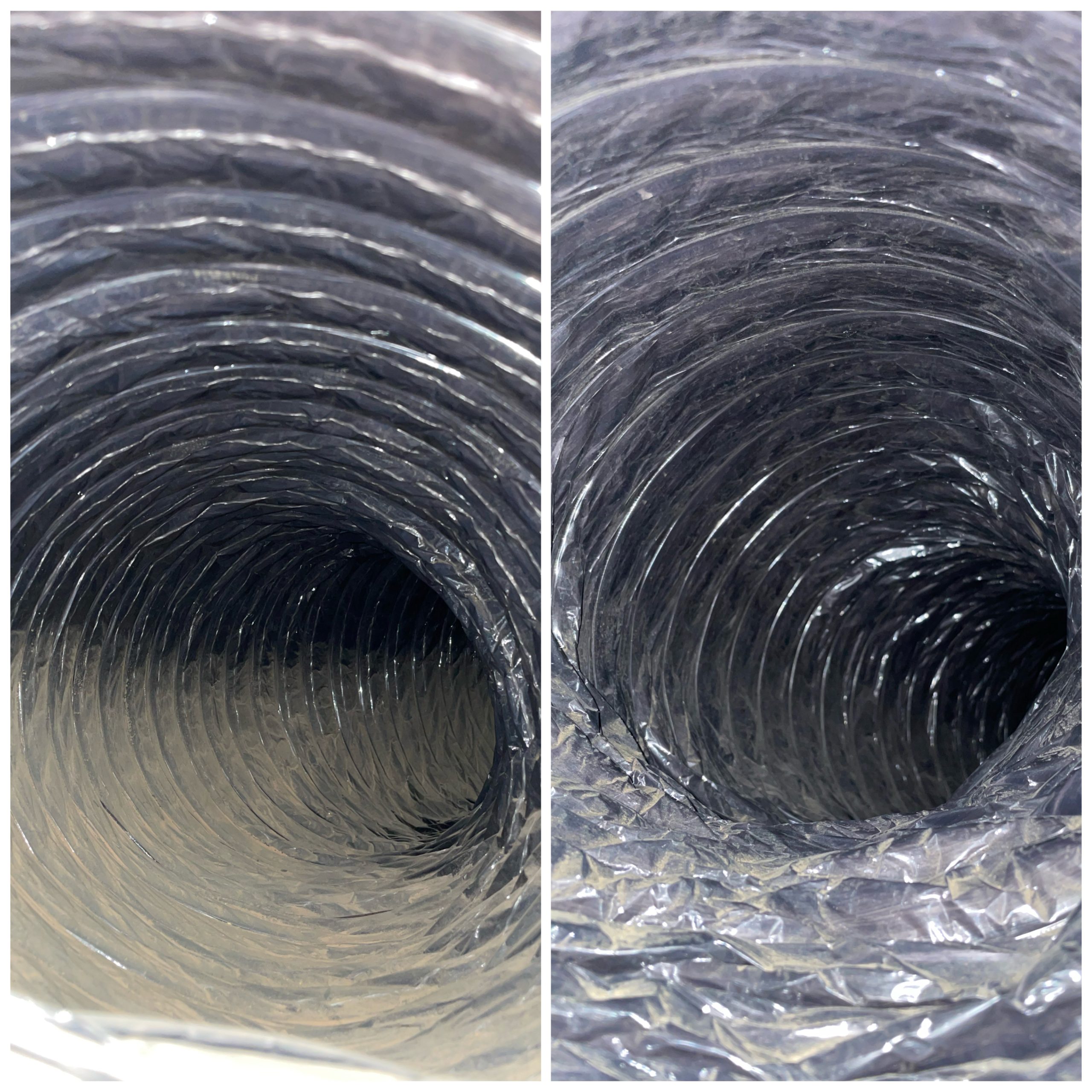 before and after of air ducts