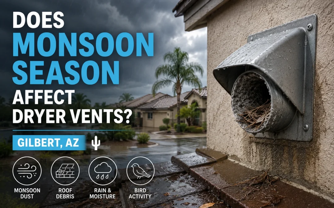 Does Monsoon Season Affect Dryer Vent Cleaning Needs in Gilbert, Arizona?